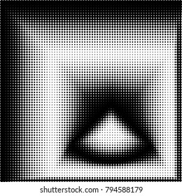 Ilustración vectorial de semitono de forma geométrica