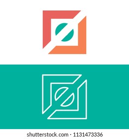 geometric shape harmony logo design concept