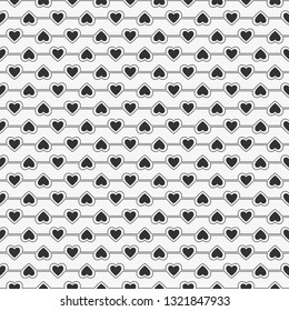 Geometric shape heart vector seamless pattern for Postcards, wallpaper, web background, Print and fabric