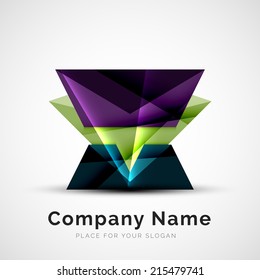 Geometric shape icon, company logo design
