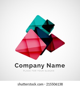 Geometric shape icon, company logo design