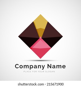 Icono de forma geométrica, diseño del logotipo de la compañía