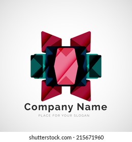 Geometric shape icon, company logo design