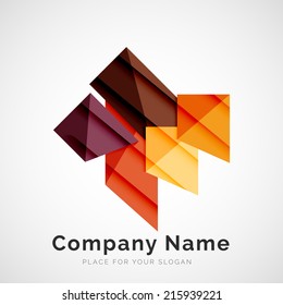 Geometrisches Formsymbol, Firmenlogo-Design
