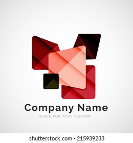 Icono de forma geométrica, diseño del logotipo de la compañía