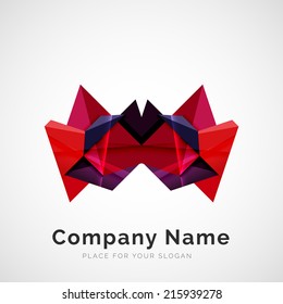 Icono de forma geométrica, diseño del logotipo de la compañía