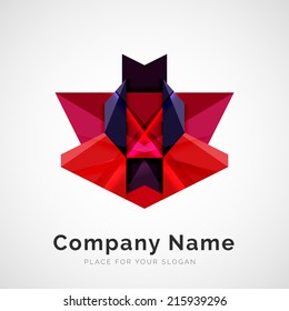 Geometric shape icon, company logo design