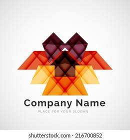 Icono de forma geométrica, diseño del logotipo de la compañía