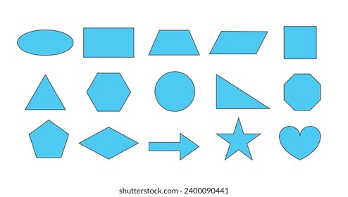 Geometric shape icon for mathematic, vector illustration.