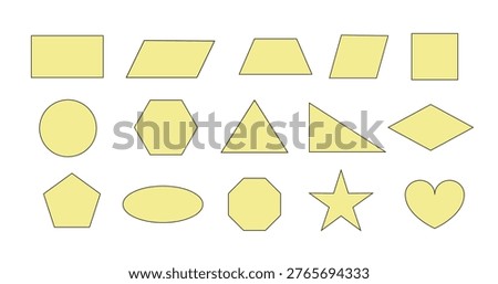 Geometric shape icon for mathematic, vector illustration.