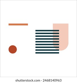 Geometric shape illustration recolorable vector element