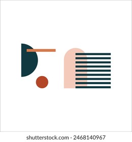Geometric shape illustration recolorable vector element