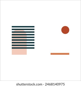Geometric shape illustration recolorable vector element