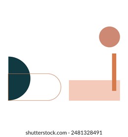 Geometric shape illustration recolorable vector element