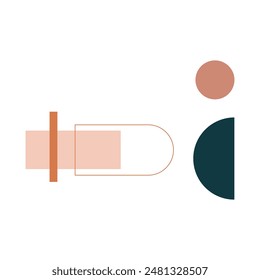 Geometric shape illustration recolorable vector element
