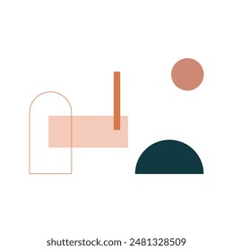 Geometric shape illustration recolorable vector element
