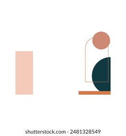 Geometric shape illustration recolorable vector element