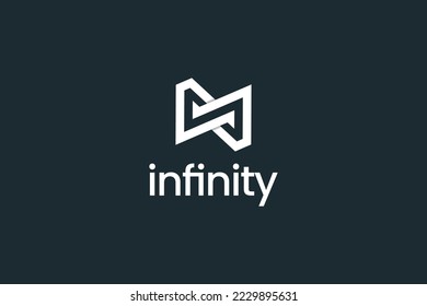 Geometric shape Infinity logo design 