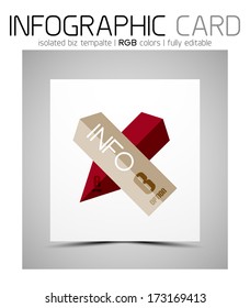 Geometric shape infographic business card
