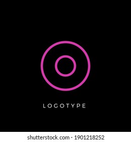 Geometric shape letter O, line monogram, decorative logo concept, linear monogram for architecture office, minimal style vector logo.