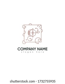 Geometrische Form mit Logo-Vorlage Typ O, Vector Logo für Unternehmen und Firmenidentität  