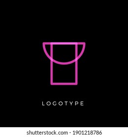 Geometric shape letter Y, line monogram, decorative logo concept, linear monogram for architecture office, minimal style vector logo.