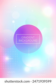 Geometric Shape. Light Iridescent Template. Trendy Flyer. Soft Layout. Dynamic Dots. Minimalist Background. Modern Texture. Blue Space Pattern. Violet Geometric Shape