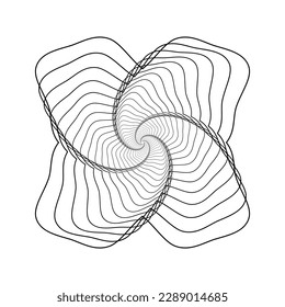 geometric shape with lines on white background