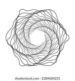 geometric shape with lines on white background