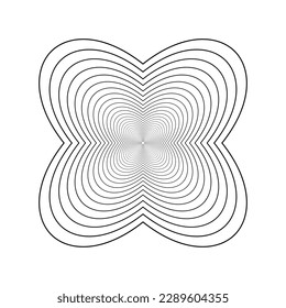 geometric shape with lines on white background