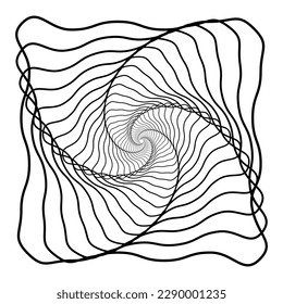 geometric shape with lines on white background