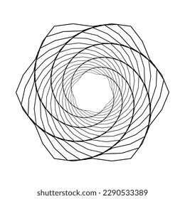 geometric shape with lines on white background