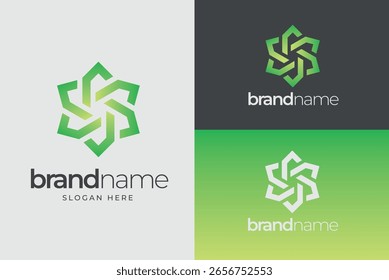 Diseño de logotipo de forma geométrica. Símbolo Abstractas Mínimo Para La Identidad De Marca