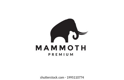 forma geométrica mamut elefante logotipo vectorial icono diseño