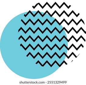 Geometric Shape in Memphis Design Concept. Vector Illustration.