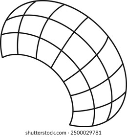 Geometric Shape Mesh Line Vector Illustration