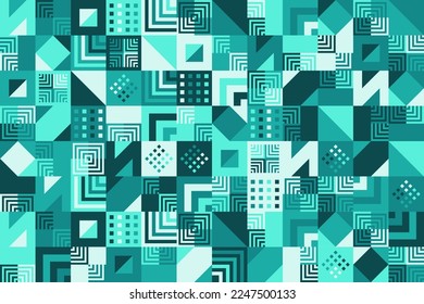 Geometric shape mosaic pattern background