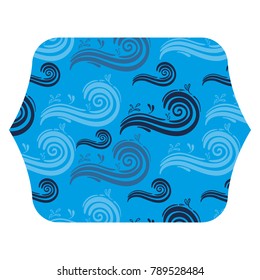 geometric shape with nature blue waves background