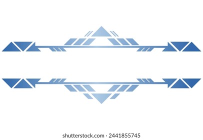 Geometric shape for a navy blue message frame.
