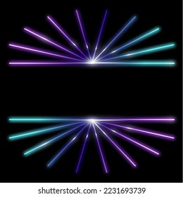 Geometric shape  neon frames luxury line vector illustration