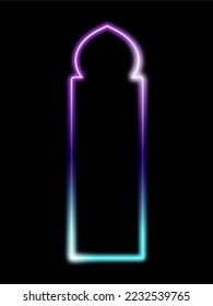 Geometric shape  neon frames luxury line vector illustration