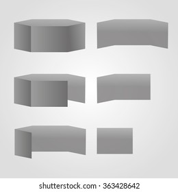 Geometric shape og polygon and polyhedron