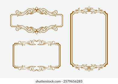 geometric shape with old engraving vintage frame border