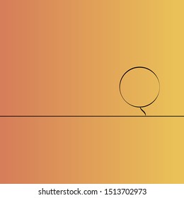 Geometric shape on a gradient orange background