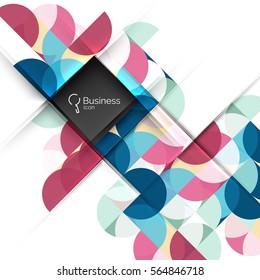 Geometric shape on white vector. Vector template background for workflow layout, diagram, number options or web design