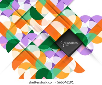 Geometric shape on white vector. Vector template background for workflow layout, diagram, number options or web design