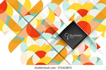 Geometric shape on white vector. Vector template background for workflow layout, diagram, number options or web design