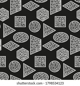 Ornamento de forma geométrica. Textura moderna y elegante. Patrón, ilustración vectorial con figuras geométricas. Antecedentes de diseño para invitación, folleto, papel, cubierta, tela, decoración interior y promoción