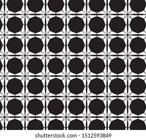 Geometric shape pattern black and white design for fantasy wallpaper and background