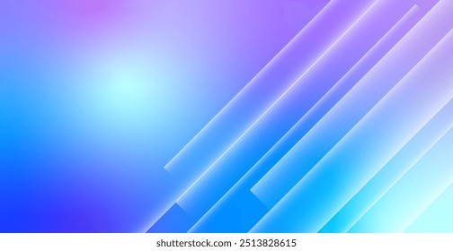 Geometric Shape Pattern On Colorful Gradient Background. Abstract Technology Banner. Vibrant Wallpaper. Vector Illustration